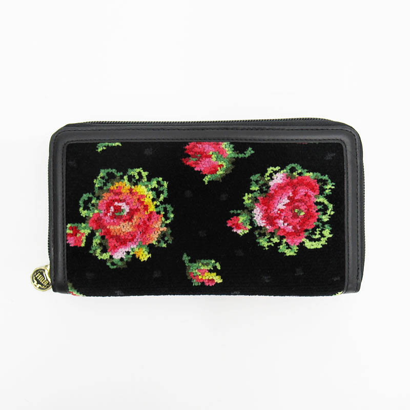 FEILER  LACY ROSE DOT 財布/ブラック
